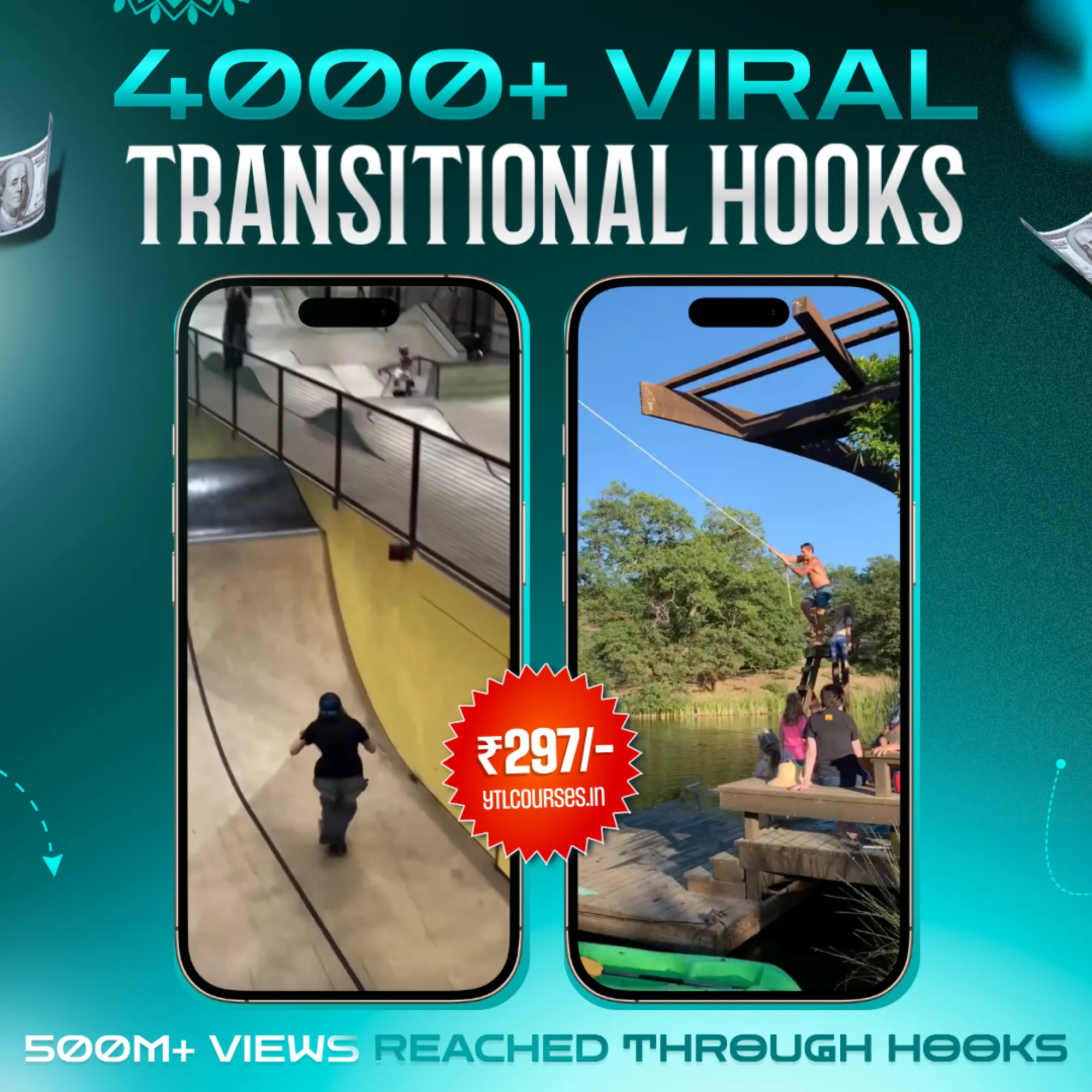 Buy Transitional Hooks For Social Media | With FREE Bonuses