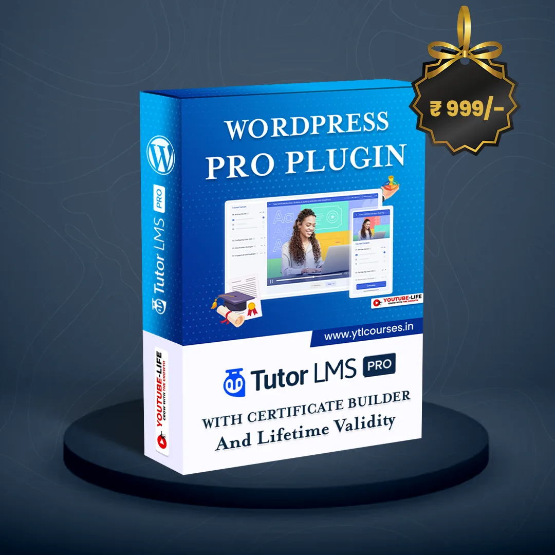 Tutor LMS pro : Download tutor lms plugin for WordPress, FREE Certificate builder