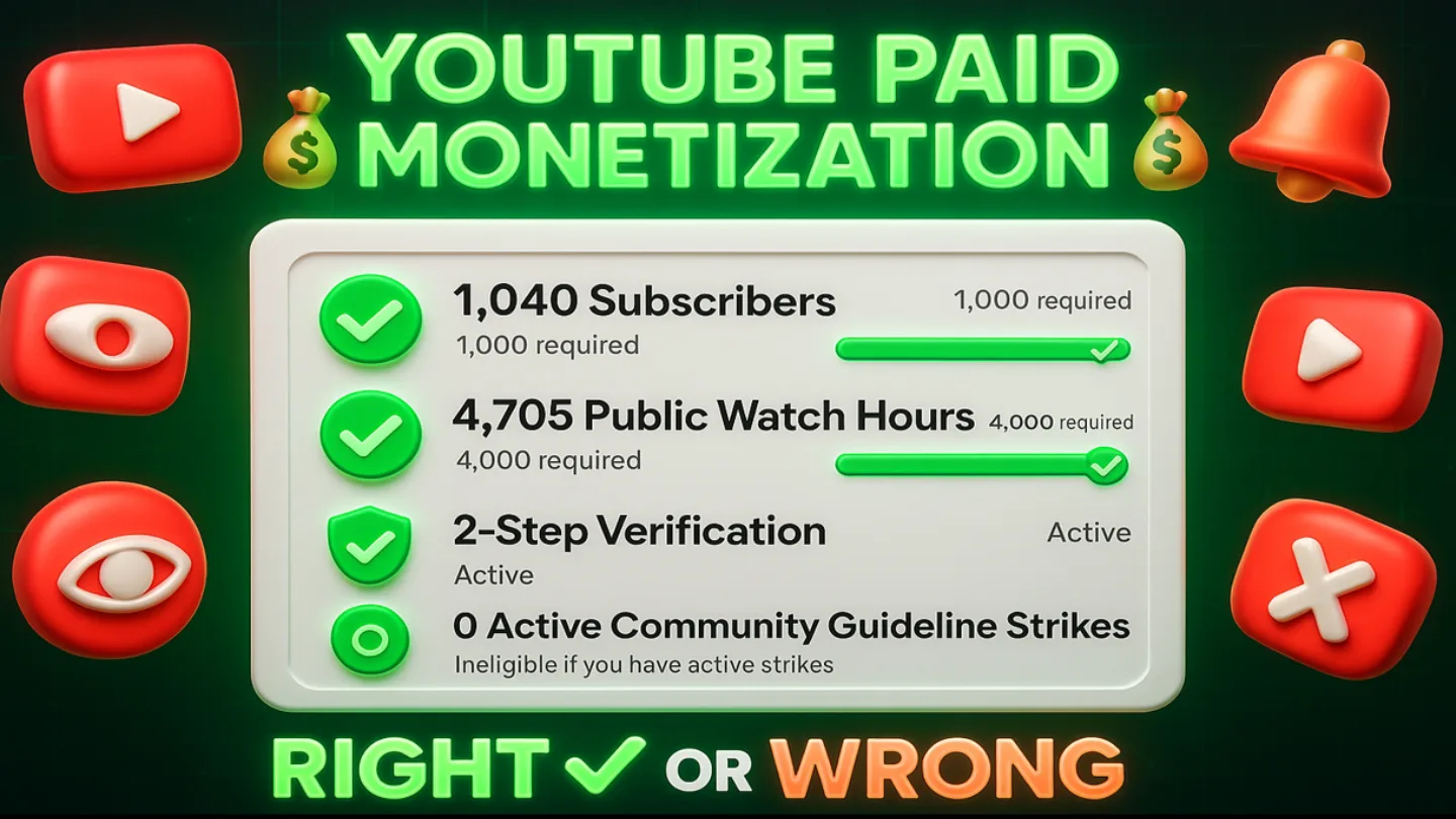 good or bad YouTube Paid Monetization
