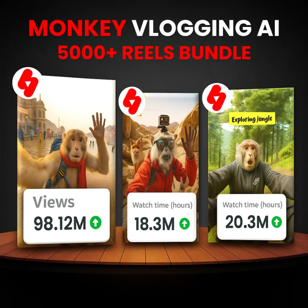 monkey vlogging ai reels bundle